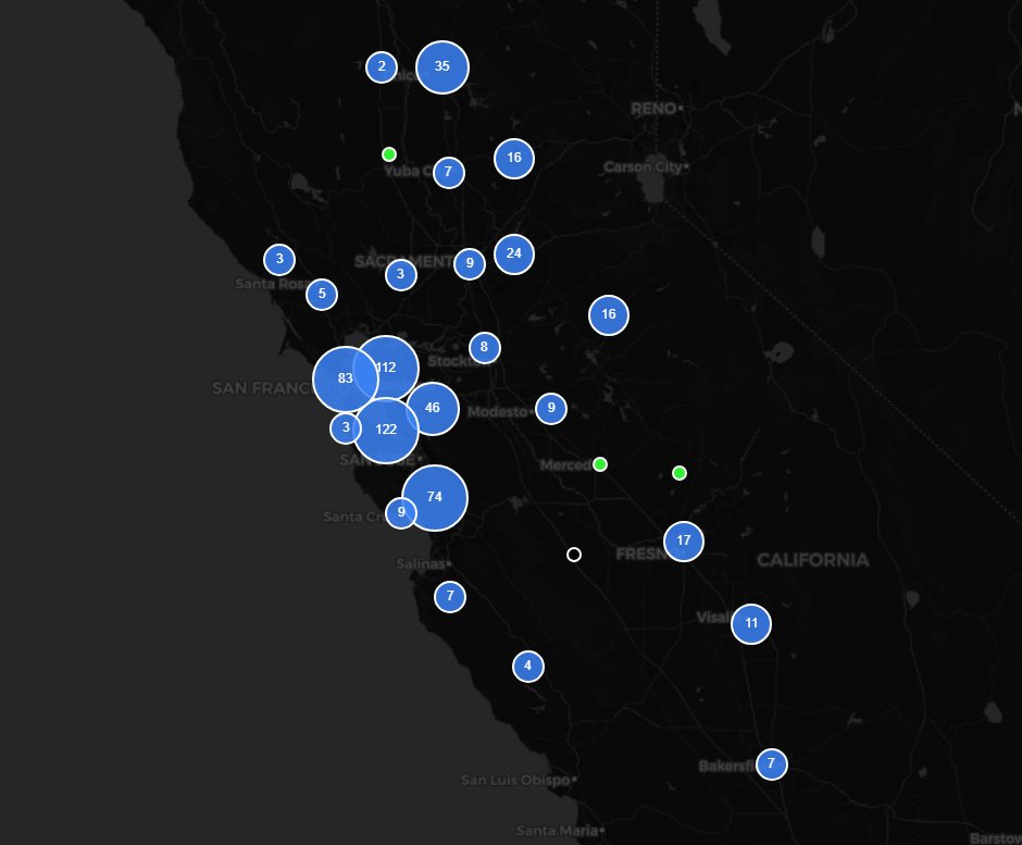 Central Valley Mesh live node map